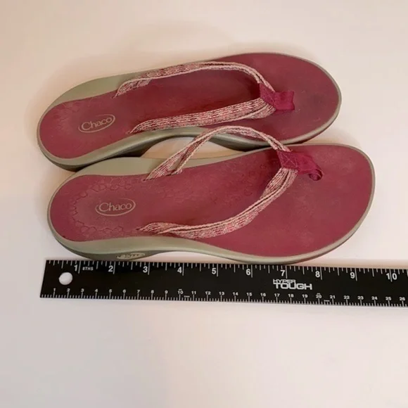 Chaco Flip Flop Pink Sandals Size 7 - Picture 7 of 7